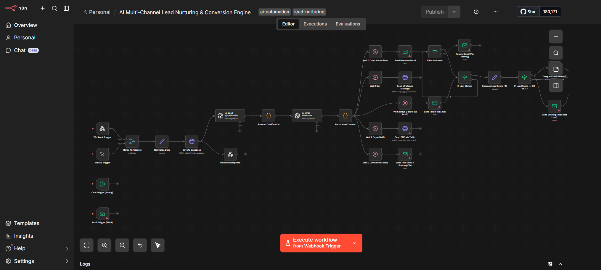 SeltechAI automation workspace preview